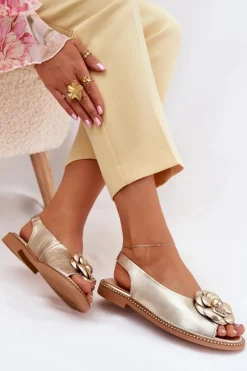 Sandały Płaskie><noscript><img width=