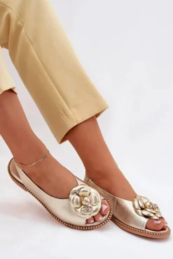 Sandały Płaskie><noscript><img width=