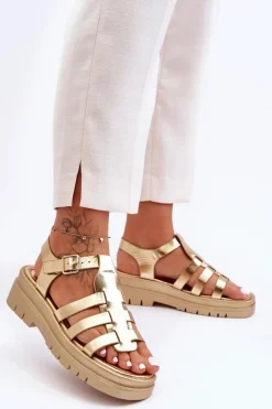 Sandały Płaskie><noscript><img width=