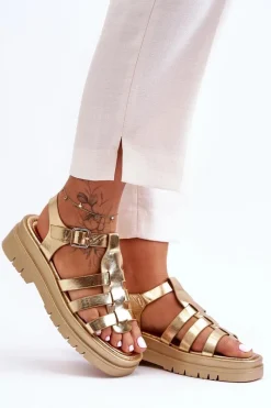 Sandały Płaskie><noscript><img width=