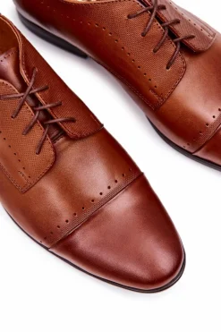 Best Boto Skórzane Półbuty Bednarek 723 Brązowe