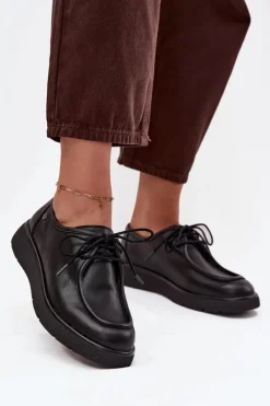 Półbuty Skórzane>Maciejka Skórzane Półbuty Damskie K7189-01 Czarne