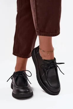 Półbuty Skórzane></noscript>Maciejka Skórzane Półbuty Damskie K7189-01 Czarne