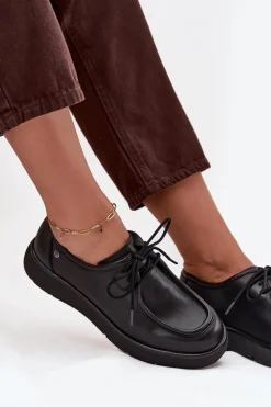 Półbuty Skórzane></noscript>Maciejka Skórzane Półbuty Damskie K7189-01 Czarne