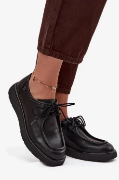 Półbuty Skórzane></noscript>Maciejka Skórzane Półbuty Damskie K7189-01 Czarne