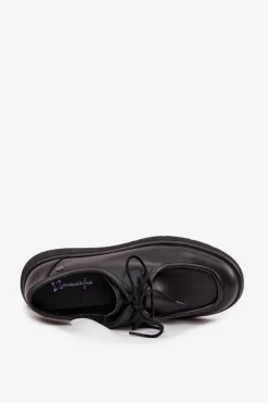 Półbuty Skórzane></noscript>Maciejka Skórzane Półbuty Damskie K7189-01 Czarne