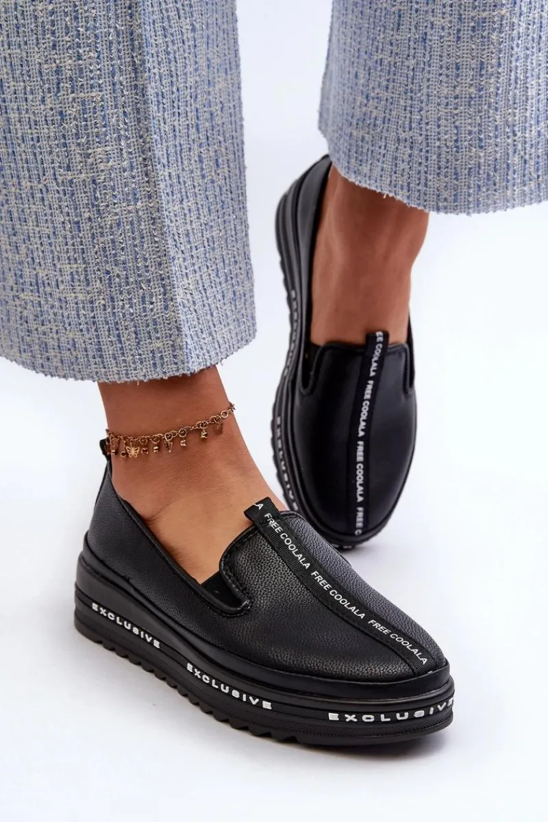 Półbuty Skórzane>Damskie buty S.Barski Skórzane Półbuty Damskie Na Platformie S.Barski LR260 Czarne