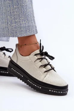 Półbuty Skórzane><noscript><img width=