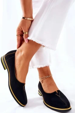 Półbuty Skórzane|Mokasyny Damskie Skórzane></noscript>Maciejka Skórzane Półbuty Czarne 05035-07