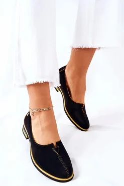 Półbuty Skórzane|Mokasyny Damskie Skórzane></noscript>Maciejka Skórzane Półbuty Czarne 05035-07