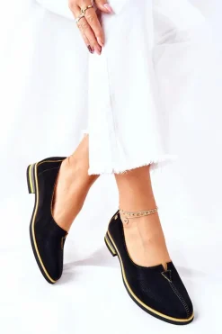 Półbuty Skórzane|Mokasyny Damskie Skórzane></noscript>Maciejka Skórzane Półbuty Czarne 05035-07