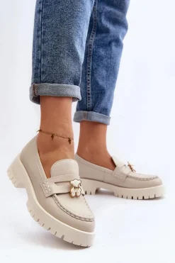 Mokasyny Płaskie|Mokasyny Damskie Skórzane><noscript><img width=