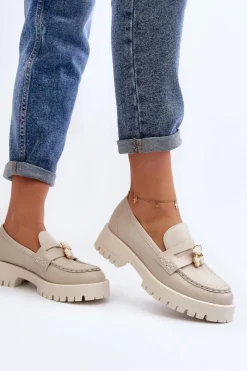 Mokasyny Płaskie|Mokasyny Damskie Skórzane><noscript><img width=