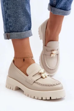 Mokasyny Płaskie|Mokasyny Damskie Skórzane><noscript><img width=