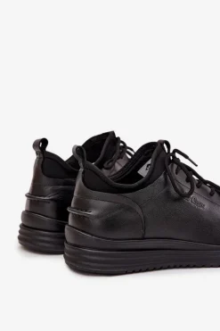 Online Lee Cooper Skórzane Półbuty Męskie LCJ-26-33-3964 Czarne