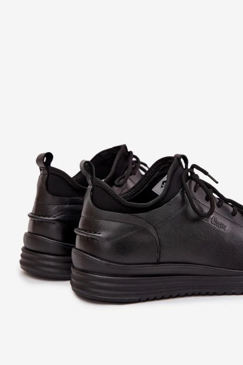 Online Lee Cooper Skórzane Półbuty Męskie LCJ-26-33-3964 Czarne