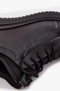 Online Lee Cooper Skórzane Półbuty Męskie LCJ-26-33-3964 Czarne