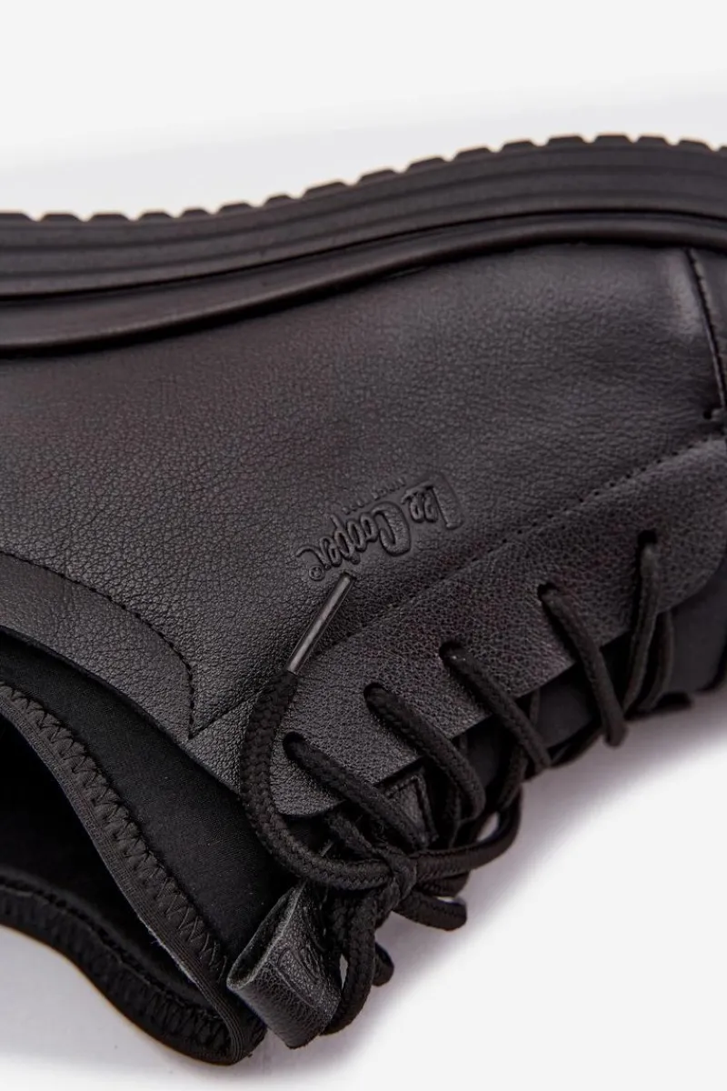 Online Lee Cooper Skórzane Półbuty Męskie LCJ-26-33-3964 Czarne