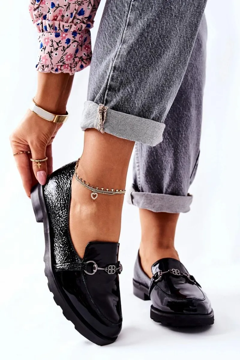 Półbuty Lakierowane|Półbuty Skórzane>Boto Skórzane Półbuty Nicole Lakierowane Czarne 2667