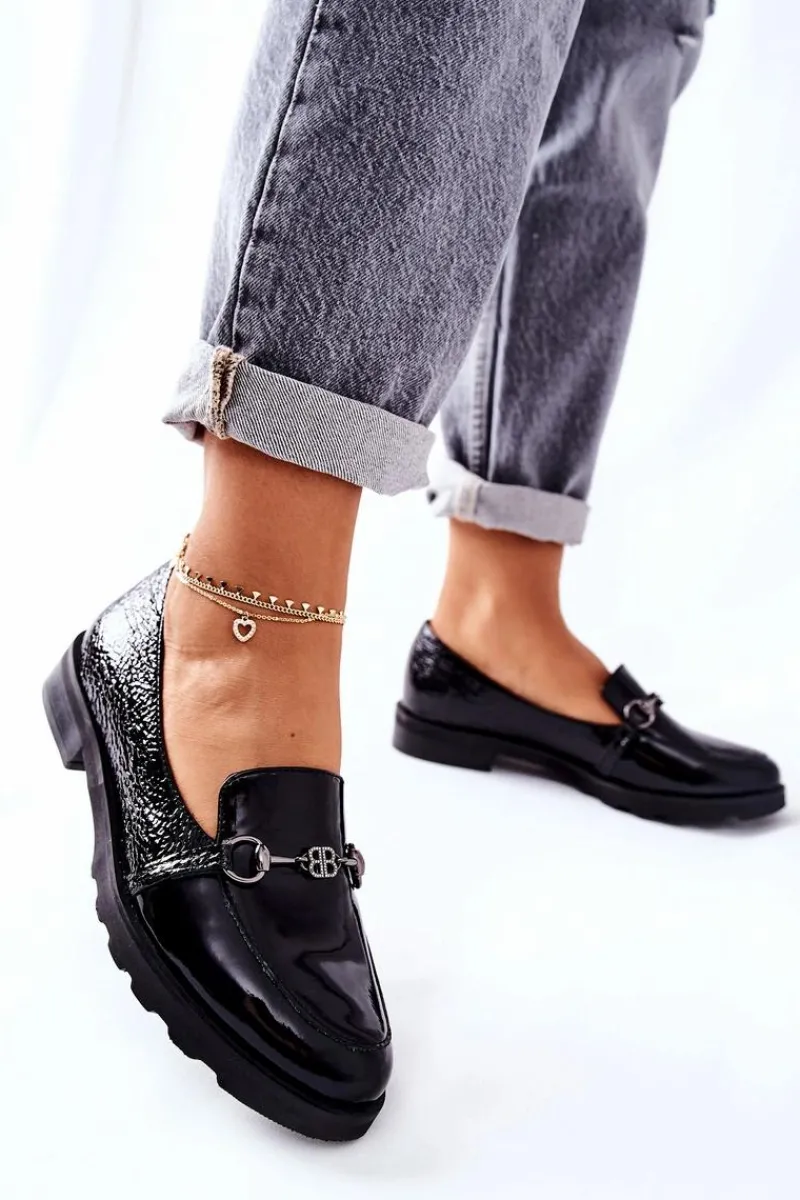 Półbuty Lakierowane|Półbuty Skórzane>Boto Skórzane Półbuty Nicole Lakierowane Czarne 2667