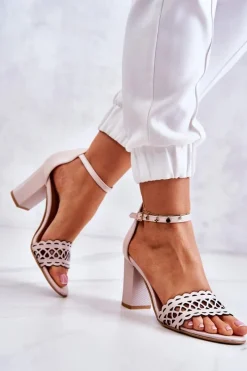Sandały Ażurowe|Sandały Na Obcasie><noscript><img width=