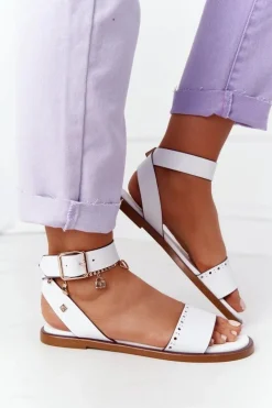 Clearance Big Star Shoes Skórzane Sandały Big Star HH274722 Białe