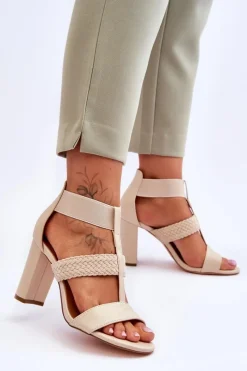 Sandały Na Obcasie|Botki Wiosenne><noscript><img width=