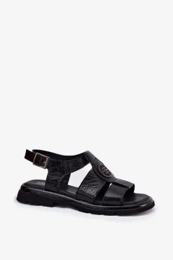 Sandały Płaskie><noscript><img width=