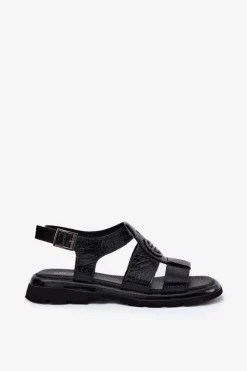 Sandały Płaskie><noscript><img width=