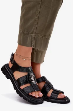 Sandały Płaskie><noscript><img width=