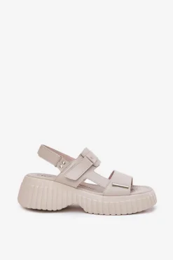 Sandały Płaskie><noscript><img width=