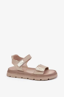 Sandały Płaskie><noscript><img width=