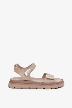 Sandały Płaskie><noscript><img width=