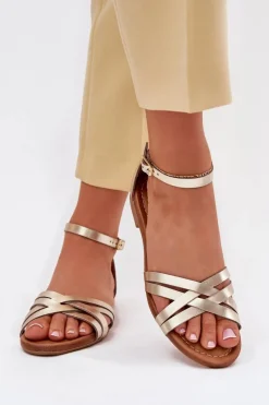 Sandały Płaskie><noscript><img width=