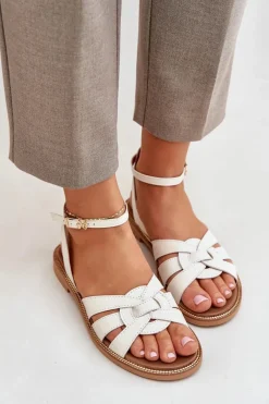 Sandały Płaskie><noscript><img width=