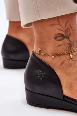 Best Maciejka Skórzane Sandały 1971-65 Czarne