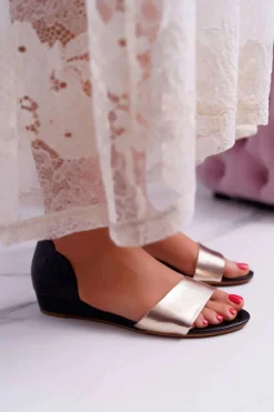 Sandały Płaskie><noscript><img width=