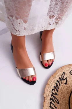 Sandały Płaskie><noscript><img width=