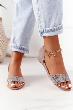 Sandały Na Koturnie|Sandały Płaskie><noscript><img width=