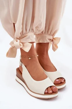 Sandały Z Cholewką|Sandały Na Koturnie><noscript><img width=