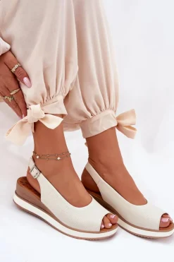 Sandały Z Cholewką|Sandały Na Koturnie><noscript><img width=