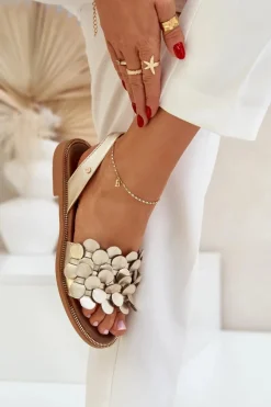 Sandały Płaskie><noscript><img width=