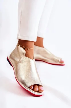 Sandały Płaskie><noscript><img width=