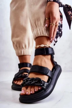 Sandały Płaskie><noscript><img width=