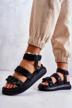 Sandały Płaskie><noscript><img width=