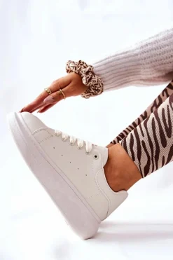 Buty Sportowe Na Platformie></noscript>Boto Skórzane Sportowe Buty Na Platformie Beżowe Lemmy