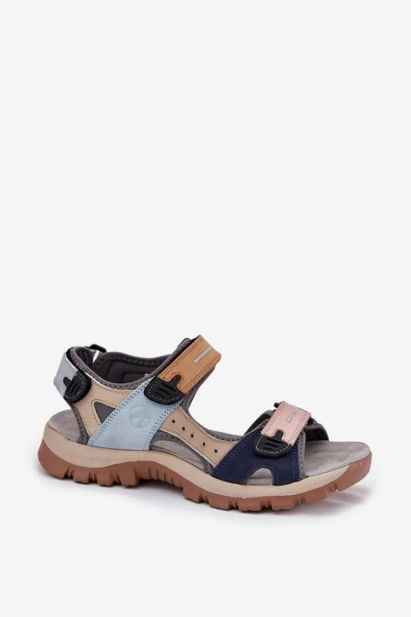 Sandały Płaskie>Artiker Skórzane Sportowe Sandały Damskie 54C1294 Multikolor