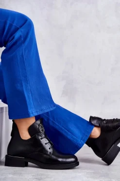 Botki Sznurowane|Czarne Botki><noscript><img width=