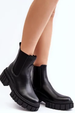 Czarne Botki|Botki Płaskie><noscript><img width=