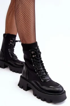 Damskie Trapery|Botki Sznurowane><noscript><img width=